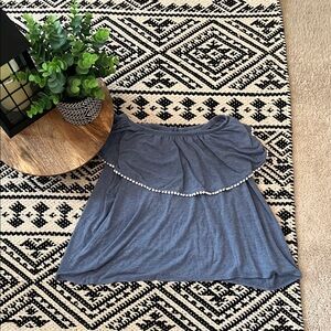 Old Navy Blue A-Line Skirt with Ruffle Detail